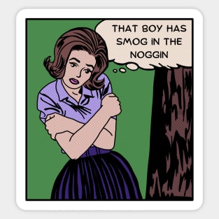 Comic Woman - Smog in the Noggin Sticker